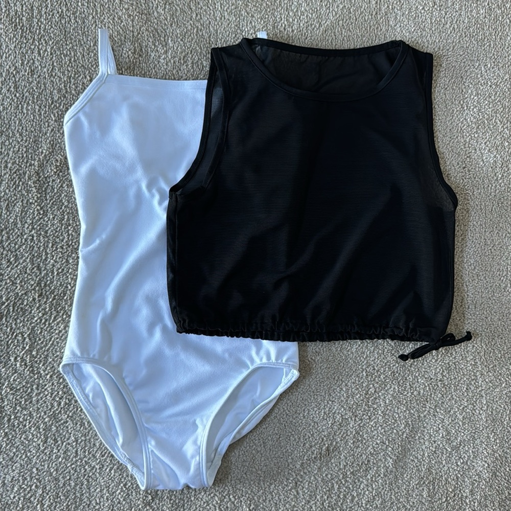 Jo+Jax Upbeat Leo Leotard and Mesh Top - Picture 6 of 6